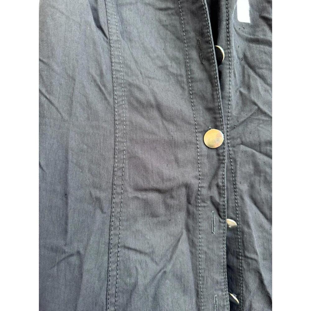 Proenza Schouler White Label Rumbled Button Front Dress Black Size 2 (READ) - Picture 13 of 15